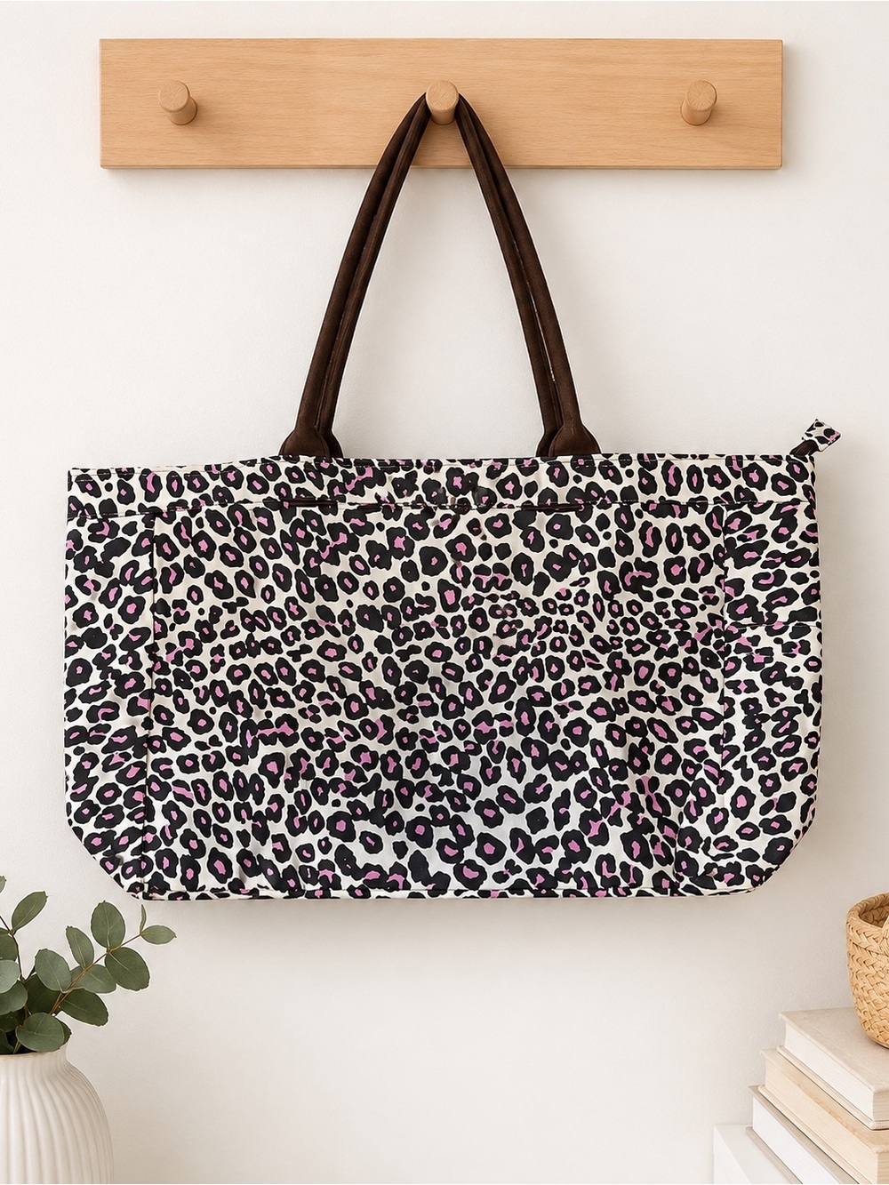 Wild Style Leopard Tote - Pink and Black